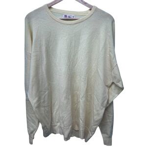 Pringle of Scotland 100% Lambswool Men's Yellow Pull Over Sweater Size XL